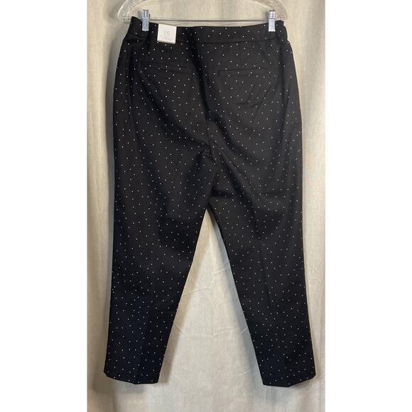 Chico’s Diamond Delight Double Chic Zip Ankle Pant Pattern Black - Size 1.5 NWT - Picture 5 of 8